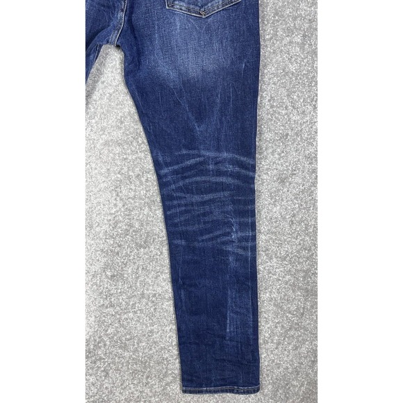 Gap Slim Straight Leg Distressed Jeans Mens Size 32x32 Stretch Blue Denim - Picture 12 of 16